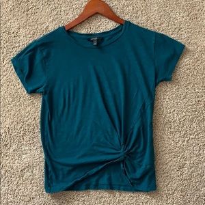 banana republic teal knot tied t-shirt!
